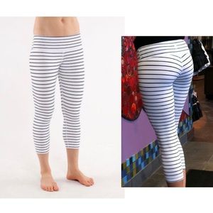 NWT Lululemon Wunder Under Crop Quiet Stripe QS RARE 🦄 Size 2
